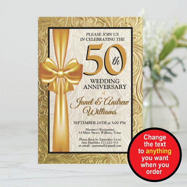 50.º aniversario boda Invitación (Subido por el creador)