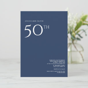 50.º aniversario Boda Invitación a la Marina Azul