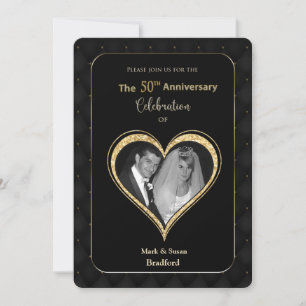 50.º aniversario Boda Invitación Ornate Gold