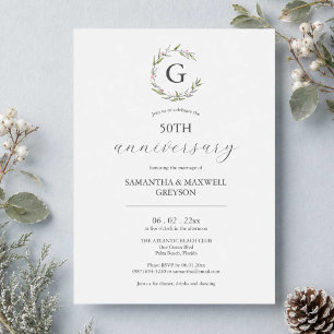 50.º aniversario Boda Invitaciones a botánicos