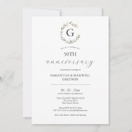 50.º aniversario Boda Invitaciones a botánicos