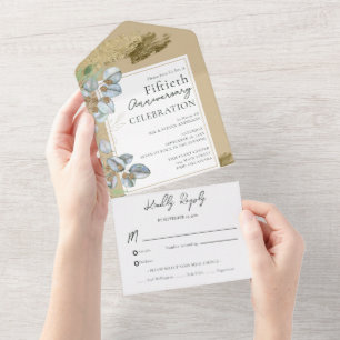 50.º Aniversario Boda Todo En Una Invitación