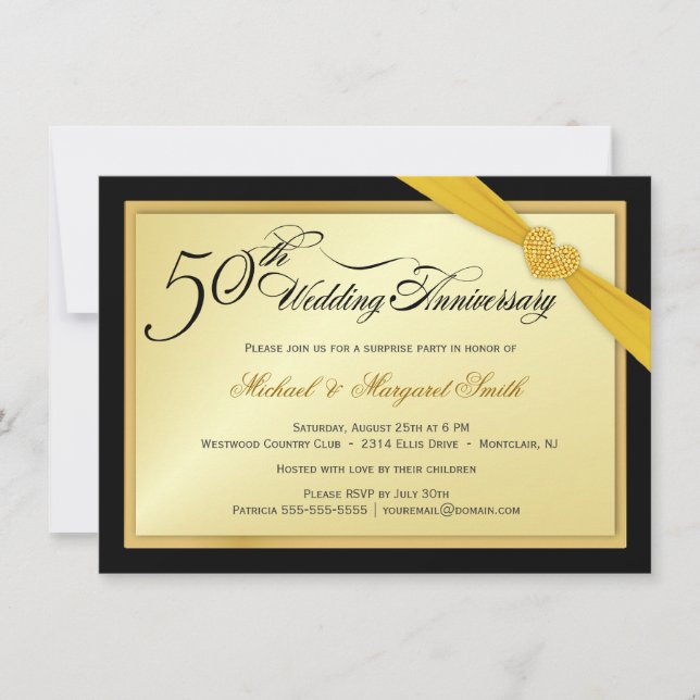 50.º aniversario de Boda Invitación a la fiesta so (Anverso)