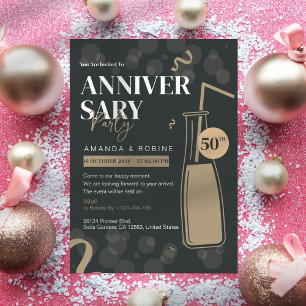 50.º aniversario de invitaciones a fiestas