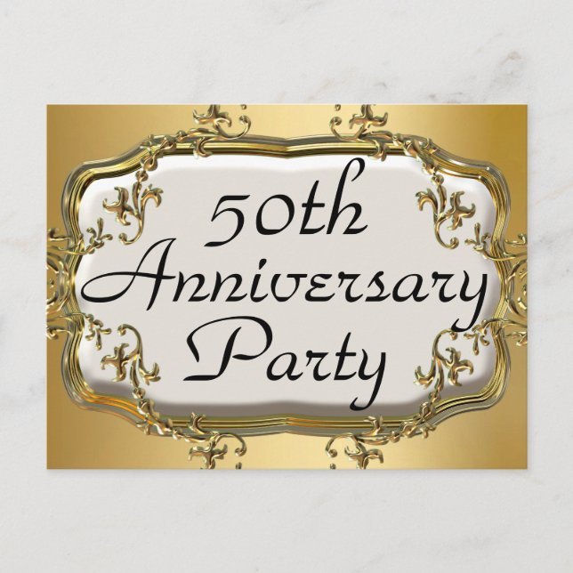 50.º Aniversario de Oro Cartas de invitación (Anverso)