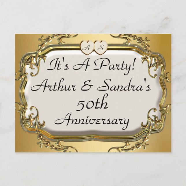 50.º Aniversario de Oro Cartas de invitación (Anverso)