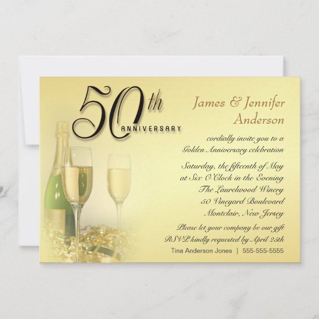 50.º Aniversario de Oro Invitaciones (Anverso)