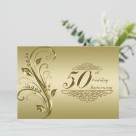 50.º Aniversario de Oro Tarjeta de Invitación