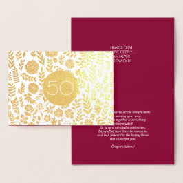 50.º Aniversario del Boda de Oro Tarjetas de felic