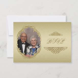 50.º Aniversario del Boda Foto Tarjeta RSVP