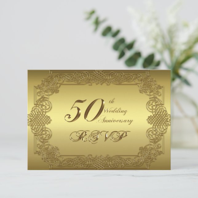 50.º aniversario del Boda RSVP (Anverso de pie)