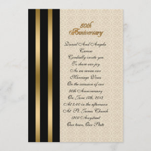 50.º Aniversario Invitación elegante