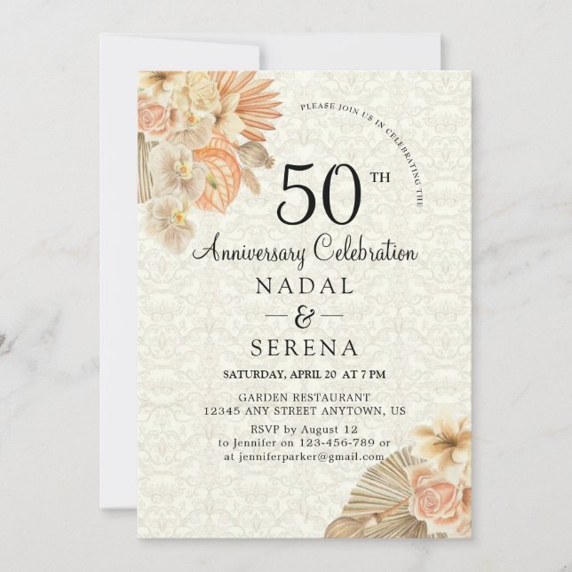 50.º Boda Aniversario Invitación (Anverso)