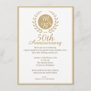50.º Boda Aniversario Invitación