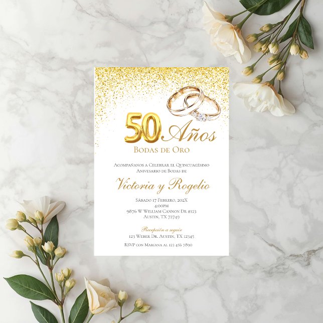50.º Boda Aniversario Invitación (Subido por el creador)