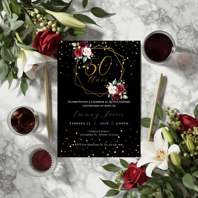50.º Boda Aniversario Invitación (Subido por el creador)