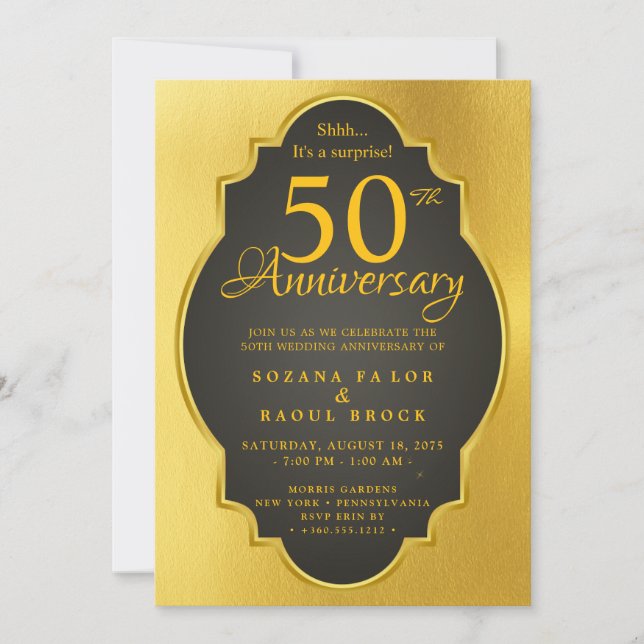 50.º Boda Aniversario Invitación (Anverso)