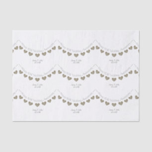 50.º Boda aniversario papel de tejido cardíaco dor