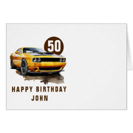 50.º coche muscular clásico americano de cumpleaño