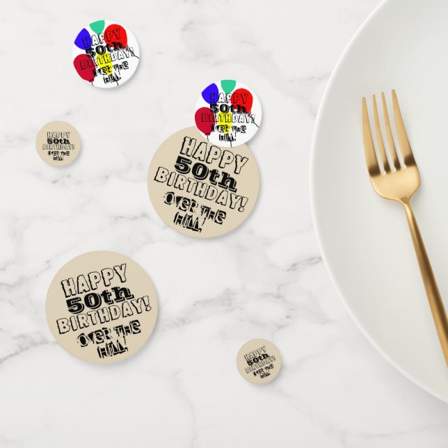 50.º Confetti de los globos de cumpleaños (Grupo)