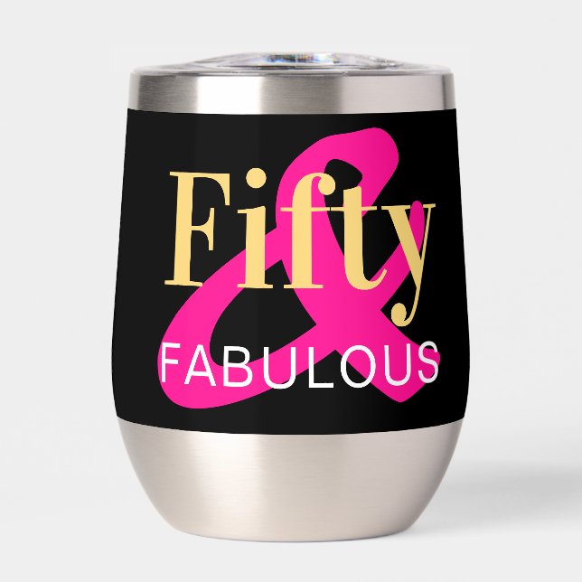 50.º cumpleaños 50 Fabuloso Fiesta Hot Pink (Frente)