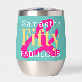 50.º cumpleaños 50 Fabuloso Fiesta verde de rosa c