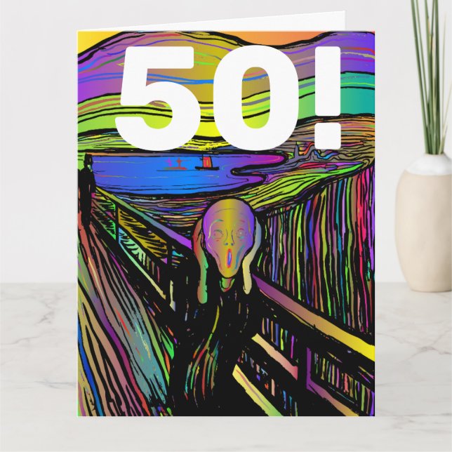 50.º CUMPLEAÑOS 50 TARJETA DE REUNIÓN GRACIOSA (Anverso)