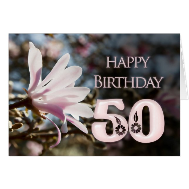 50.º cumpleaños con magnolia (Anverso (Horizontal))