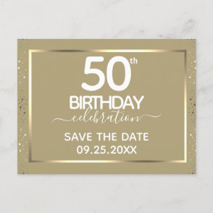 50.º cumpleaños Guardar la invitación de fecha