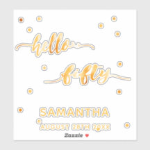 50.º cumpleaños hola cincuenta pegatina de nombre 