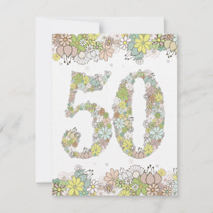 50.º cumpleaños: Invitación a la foto de damas de 