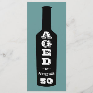 50.º cumpleaños Invitación a vino de edad avanzada