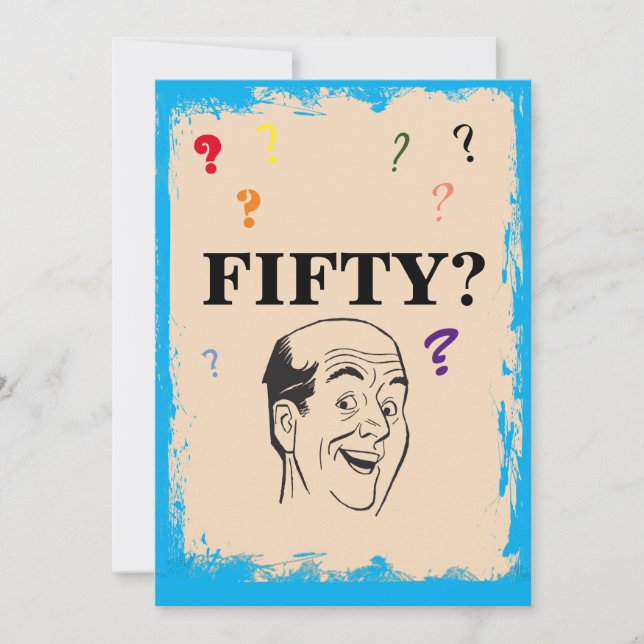 50.º cumpleaños Invitación sorpresa divertida para (Anverso)