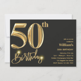 50.º CUMPLEAÑOS INVITACIONES PARA ÉL - ELEGANCIA D