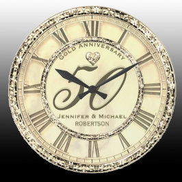 50.º gran reloj de aniversario de Boda de oro