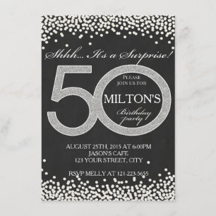 50.º hombre de tarjeta de invitación para fiesta s