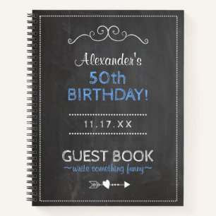 50.º libro de invitados de fiesta de cumpleaños
