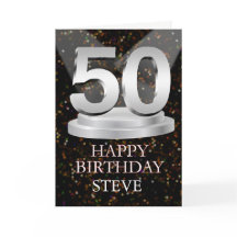 50.º Nacimiento Alarma Tarjeta de Nombre