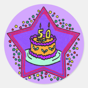 50.º Pegatina de cumpleaños