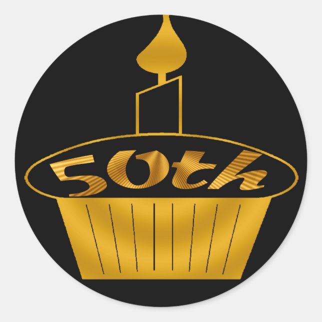 50.º Pegatina de cumpleaños (Anverso)