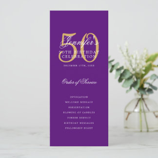 50.º Programa de Cumpleaños Gold Purple Gracias