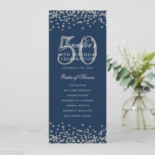 50.º programa de cumpleaños gracias azul de la mar