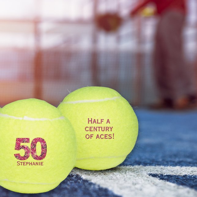 50.º regalo de 50 años para la pelota de tenis ros (Subido por el creador)