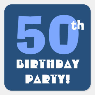 50.º Sello para sobres de la fiesta de cumpleaños