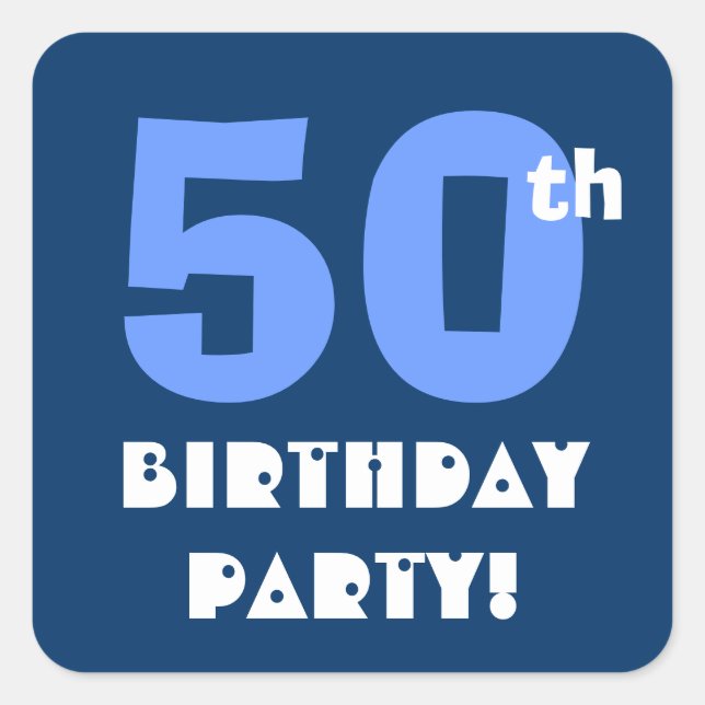 50.º Sello para sobres de la fiesta de cumpleaños (Anverso)