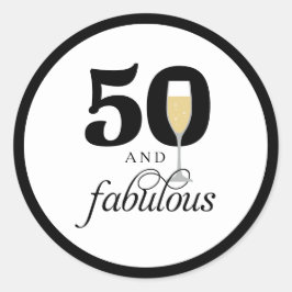 50.º y fabuloso Sello para sobres de cumpleaños