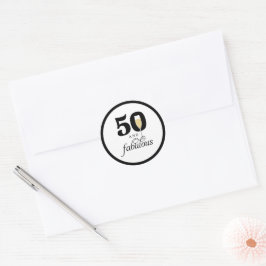50.º y fabuloso Sello para sobres de cumpleaños
