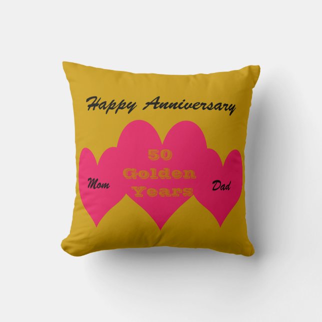 50.a almohada personalizada del corazón del amor (Anverso)