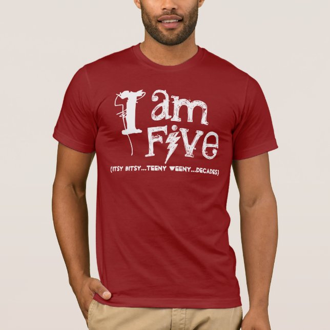 50.a camisa divertida del cumpleaños soy cinco (Anverso)