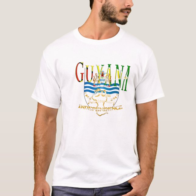 50.a camiseta feliz Guyana del aniversario, (Anverso)